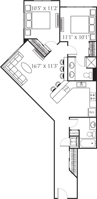 Floor plan layout diagram for B13